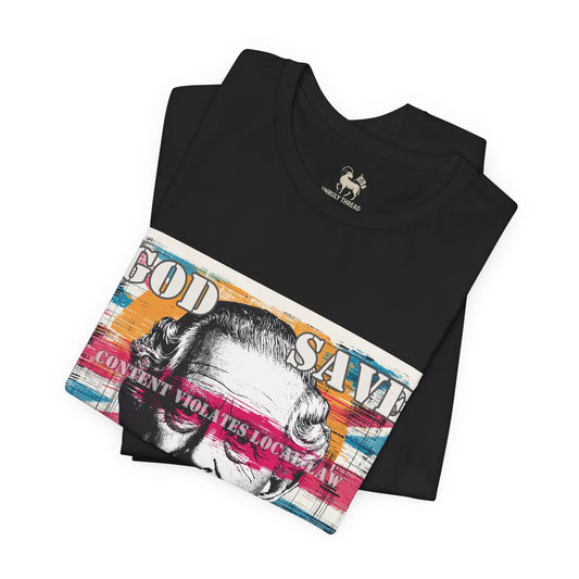 God Save The Screen – Protest Tee (UK Online Safety Act Edition) | Unisex Jersey Short Sleeve T-Shirt, Thought-Provoking Apparel