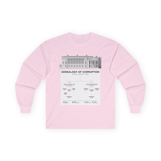 Genealogy of Corruption Long Sleeve Tee – Unisex | White House Ballroom Donor Proof Shirt | Comfort Colors 6014