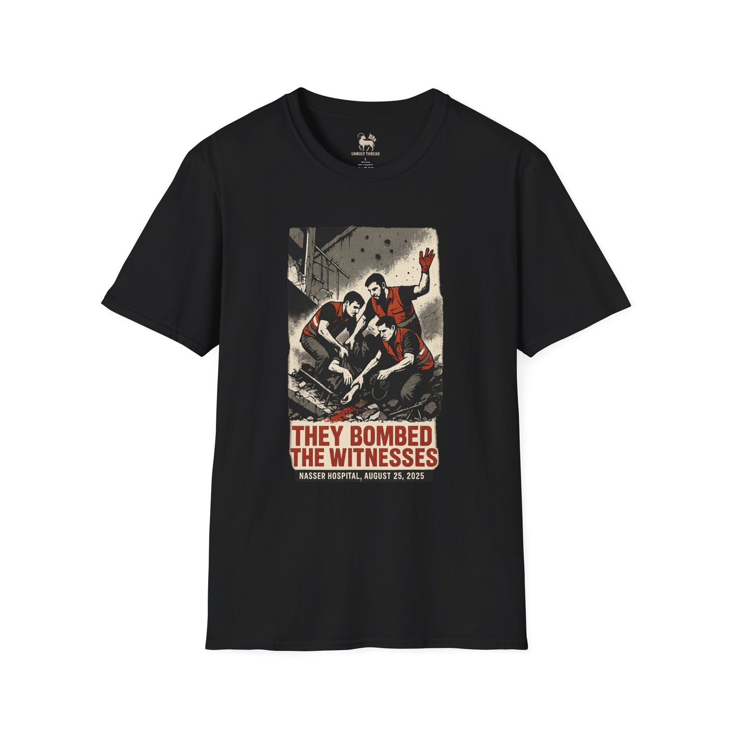 🩸 THEY BOMBED THE WITNESSES | Activist Apparel by Unruly Thread