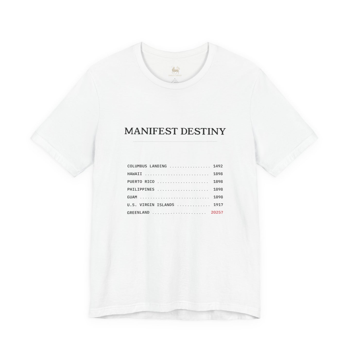 Manifest Destiny Timeline Tee | Political History Shirt