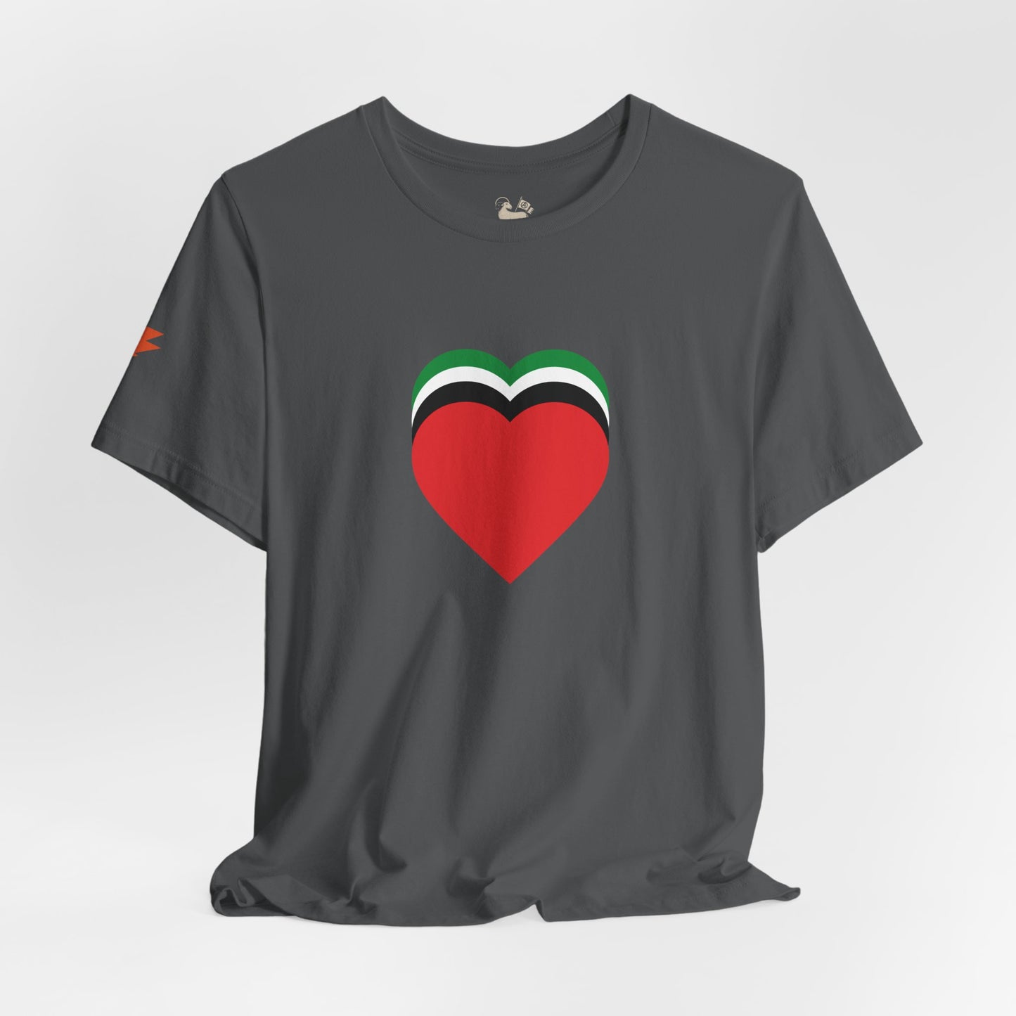 Four Hearts - Palestine | Unisex Jersey Short Sleeve T-Shirt, Thought-Provoking Apparel