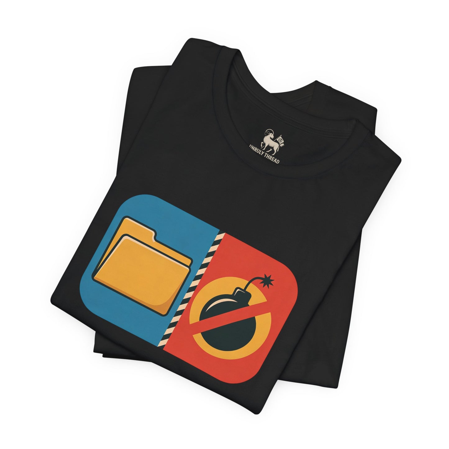 Drop the Files, Not Bombs — Minimal Icon Tee