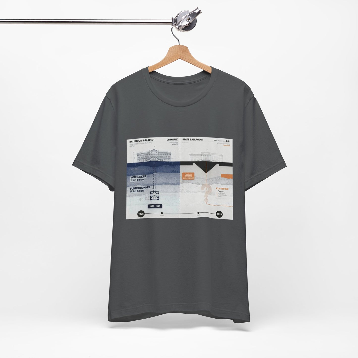 BALLROOM & BUNKER | Architectural Infographic Tee – Unisex Protest Shirt | Streetwear Washington D.C. Edition