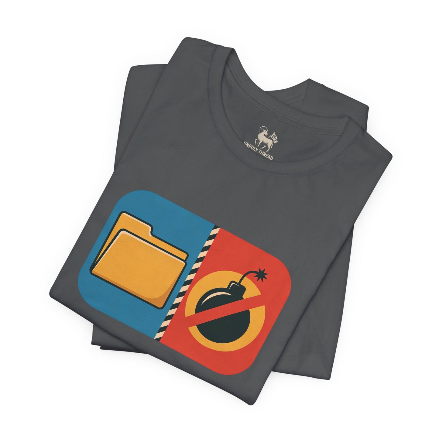 Drop the Files, Not Bombs — Minimal Icon Tee