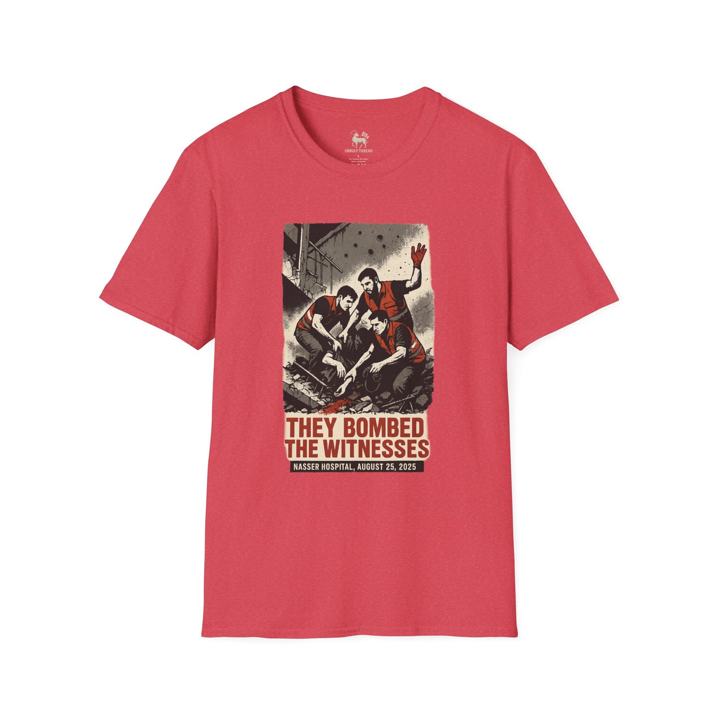 🩸 THEY BOMBED THE WITNESSES | Activist Apparel by Unruly Thread