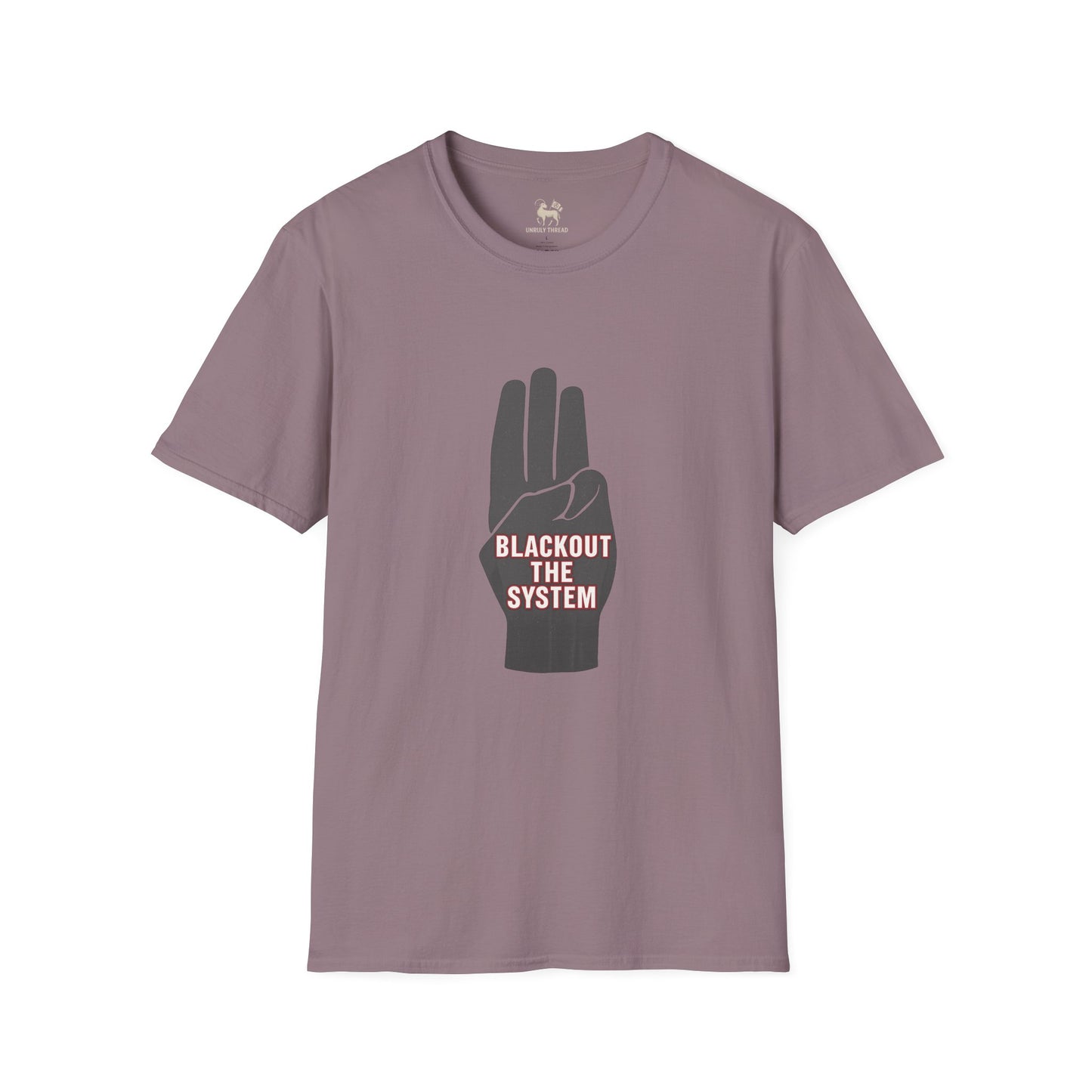 BLACKOUT THE SYSTEM T-Shirt | Activist Apparel by Unruly Thread