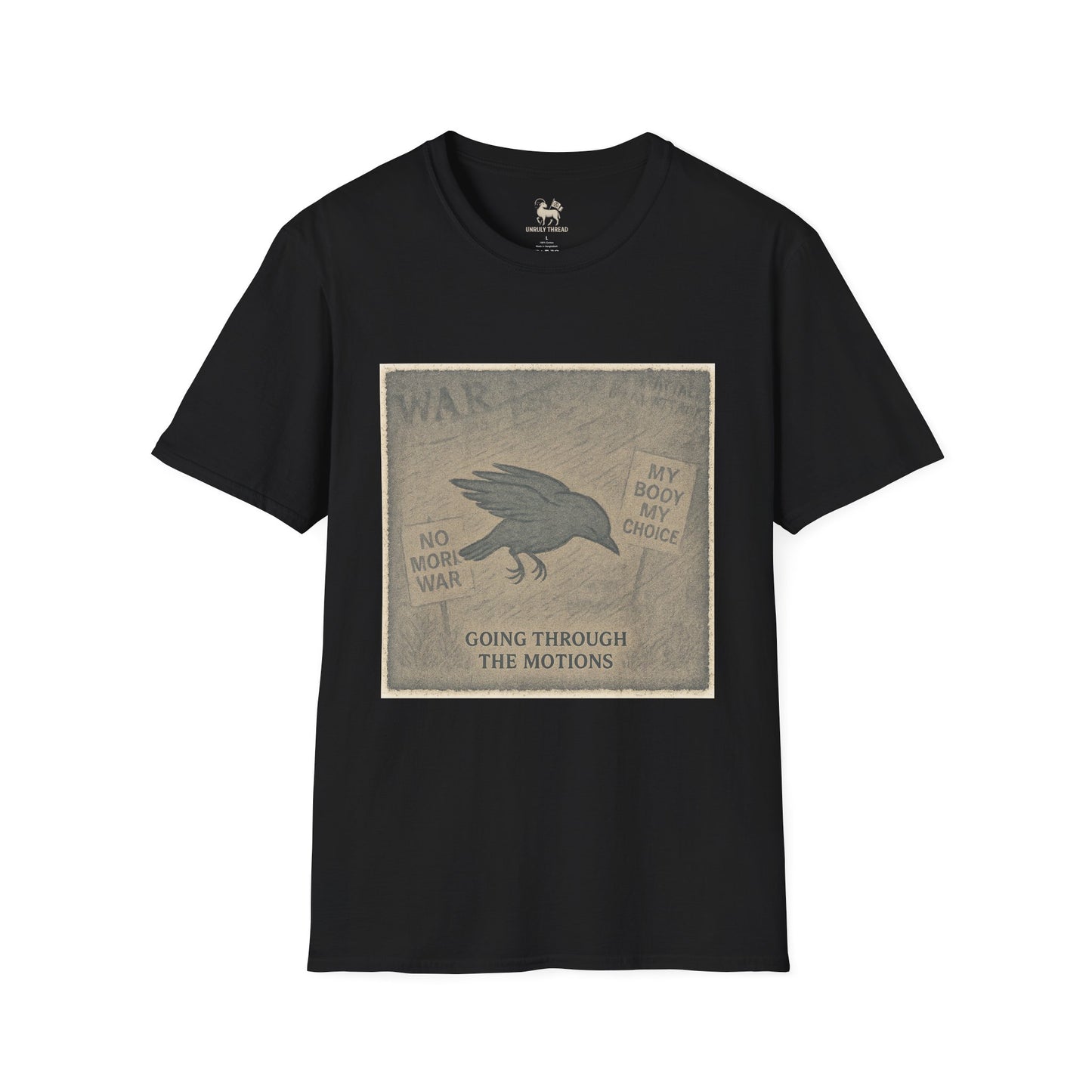 Stage 1 – Going Through the Motions  | Unisex Softstyle Protest Shirt