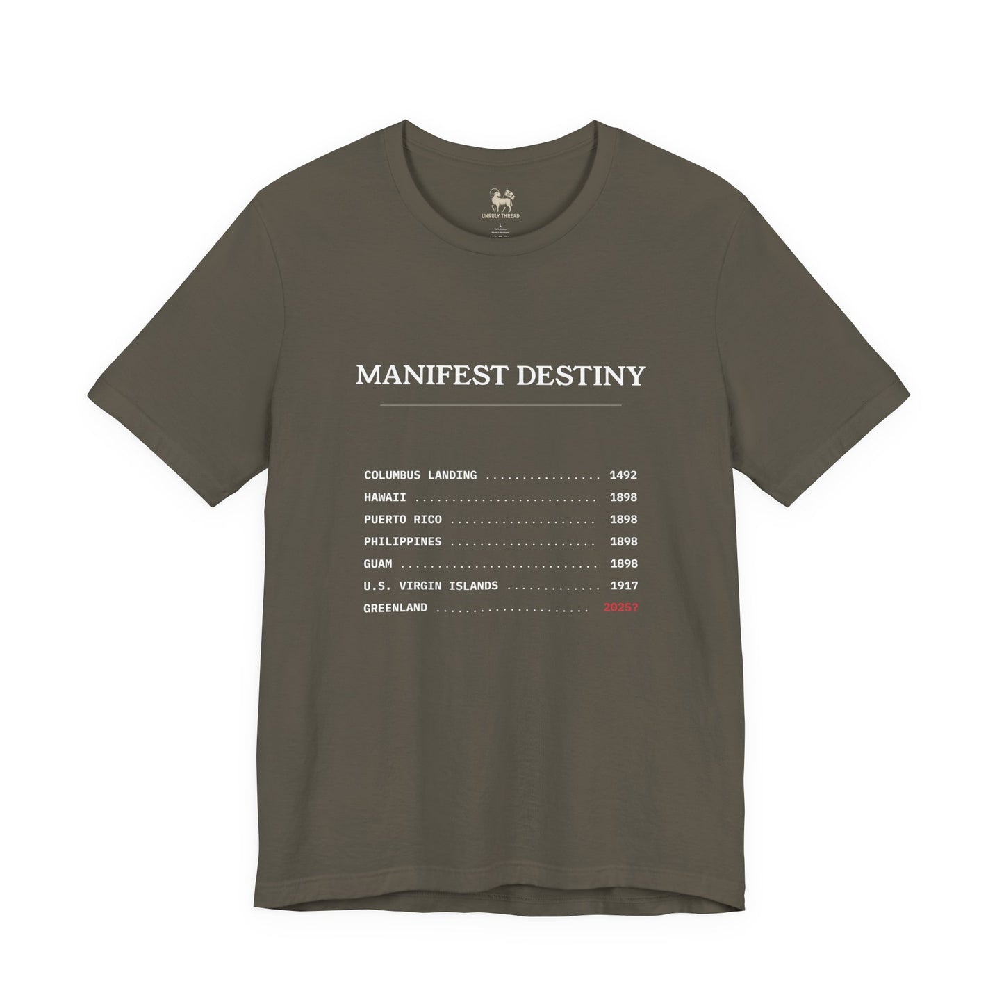 Manifest Destiny Timeline Tee | Political History Shirt