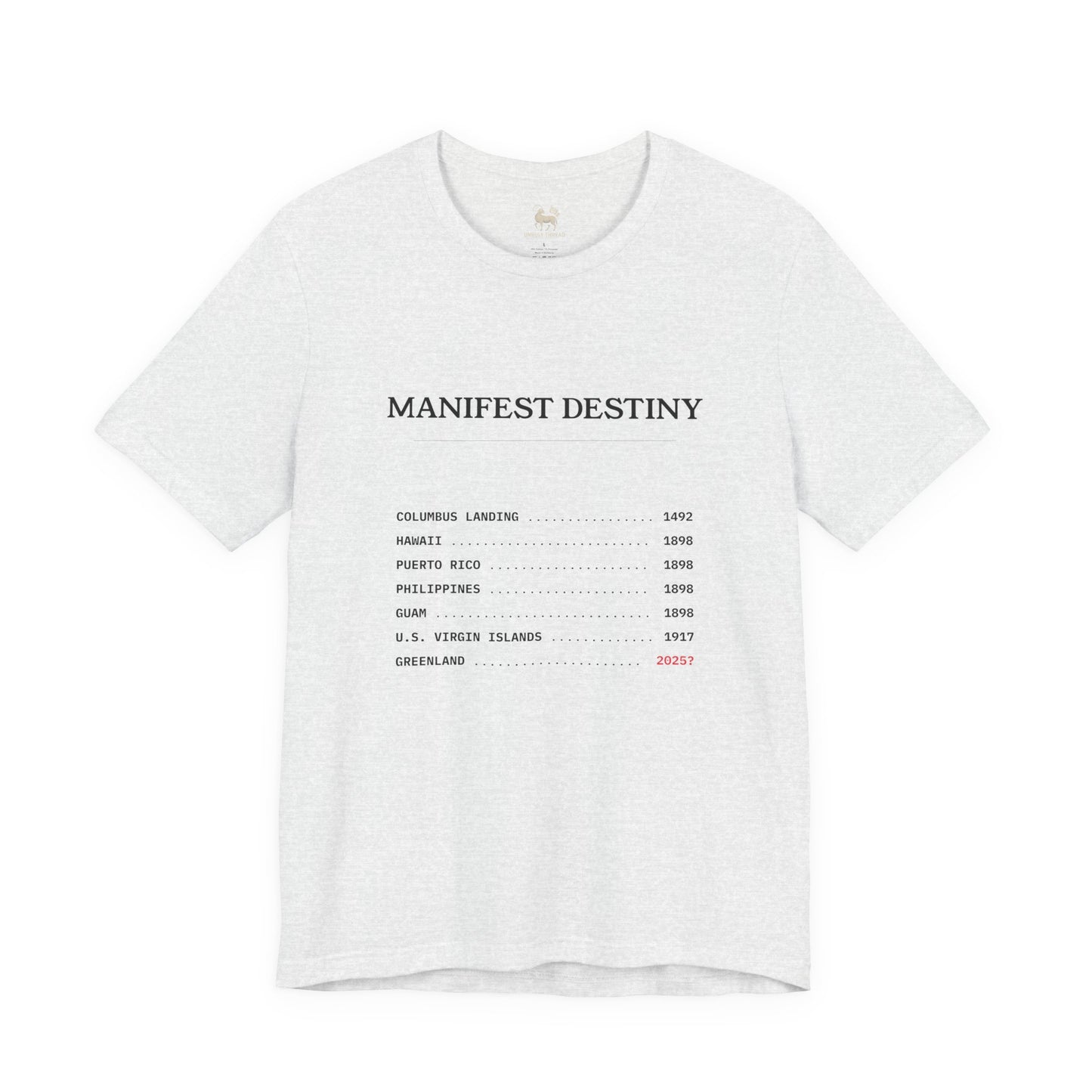 Manifest Destiny Timeline Tee | Political History Shirt