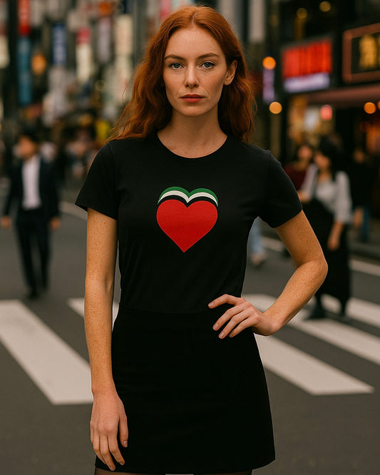 Four Hearts - Palestine | Unisex Jersey Short Sleeve T-Shirt, Thought-Provoking Apparel