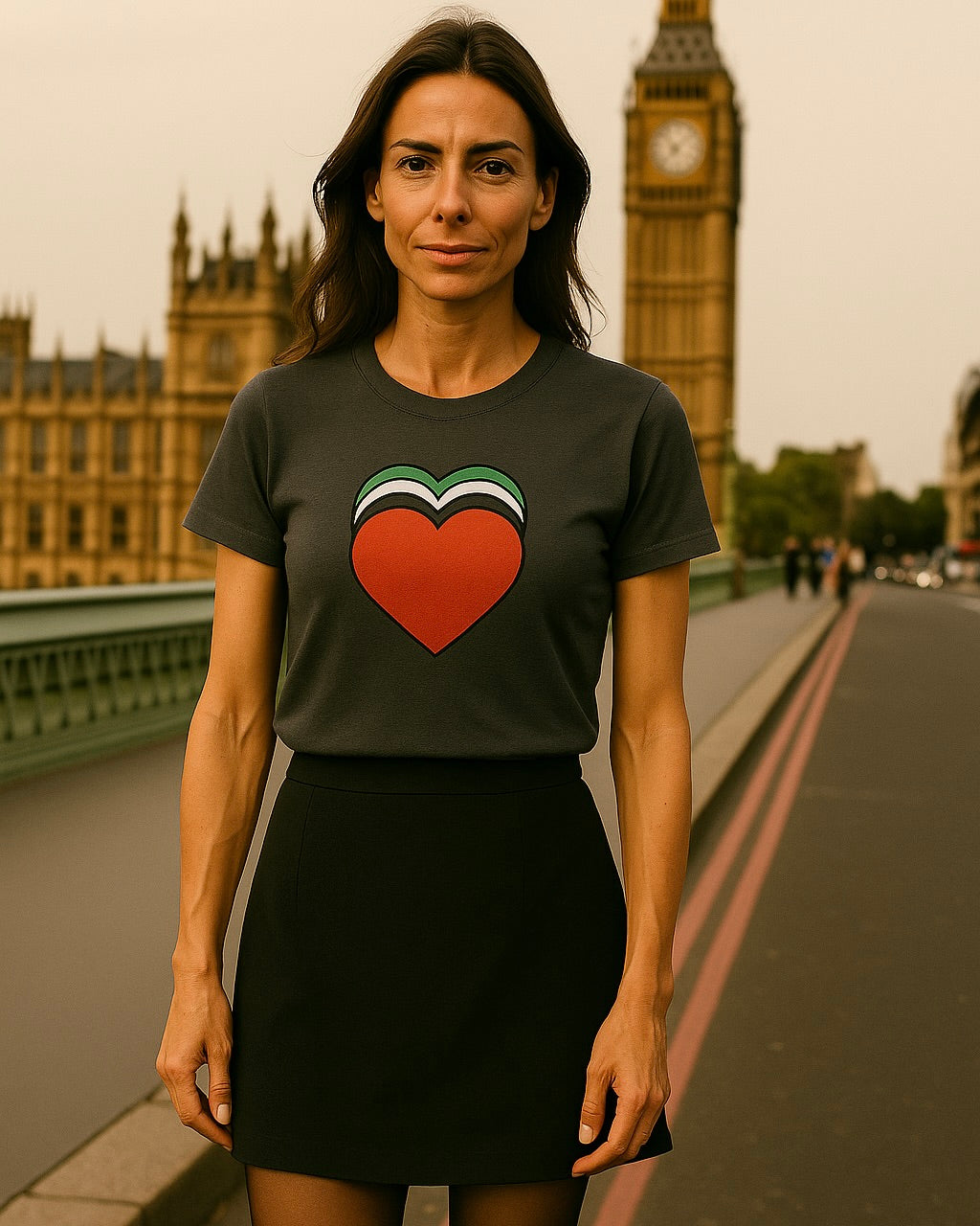 Four Hearts - Palestine | Unisex Jersey Short Sleeve T-Shirt, Thought-Provoking Apparel