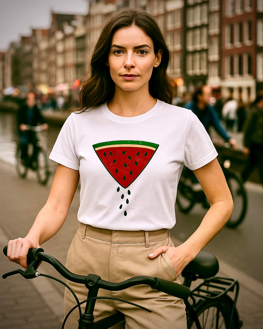 Watermelon Wedge / Falling Seeds | Distressed Print Tee