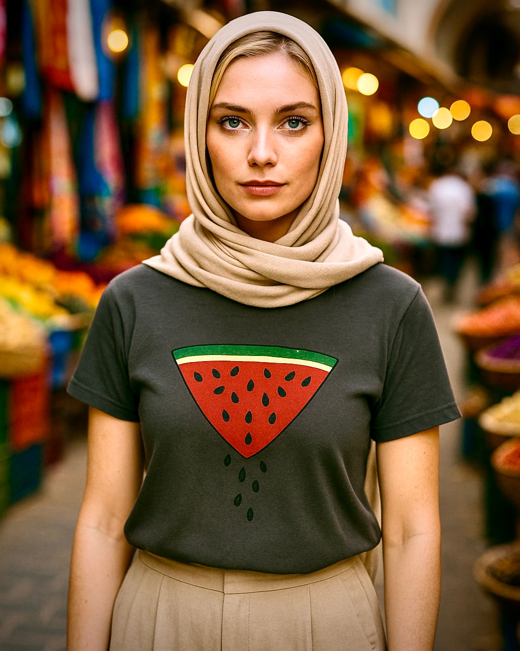 Watermelon Wedge / Falling Seeds | Distressed Print Tee