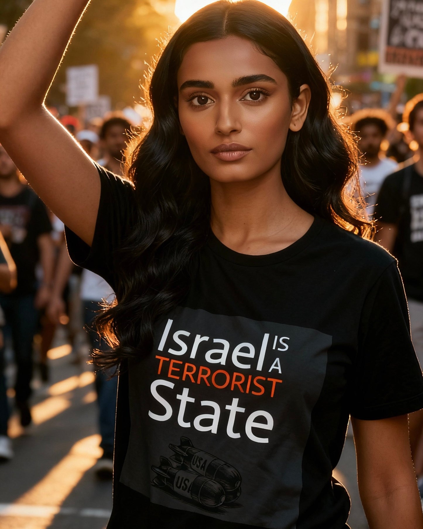 Israel Military Funding Documentation | USA Weapons Supply Chain Tee