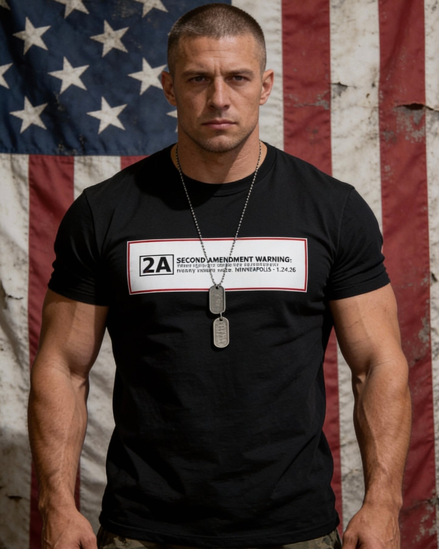 2A* | Second Amendment Warning Label | Minneapolis 1.24.26 | Constitutional Rights Tee