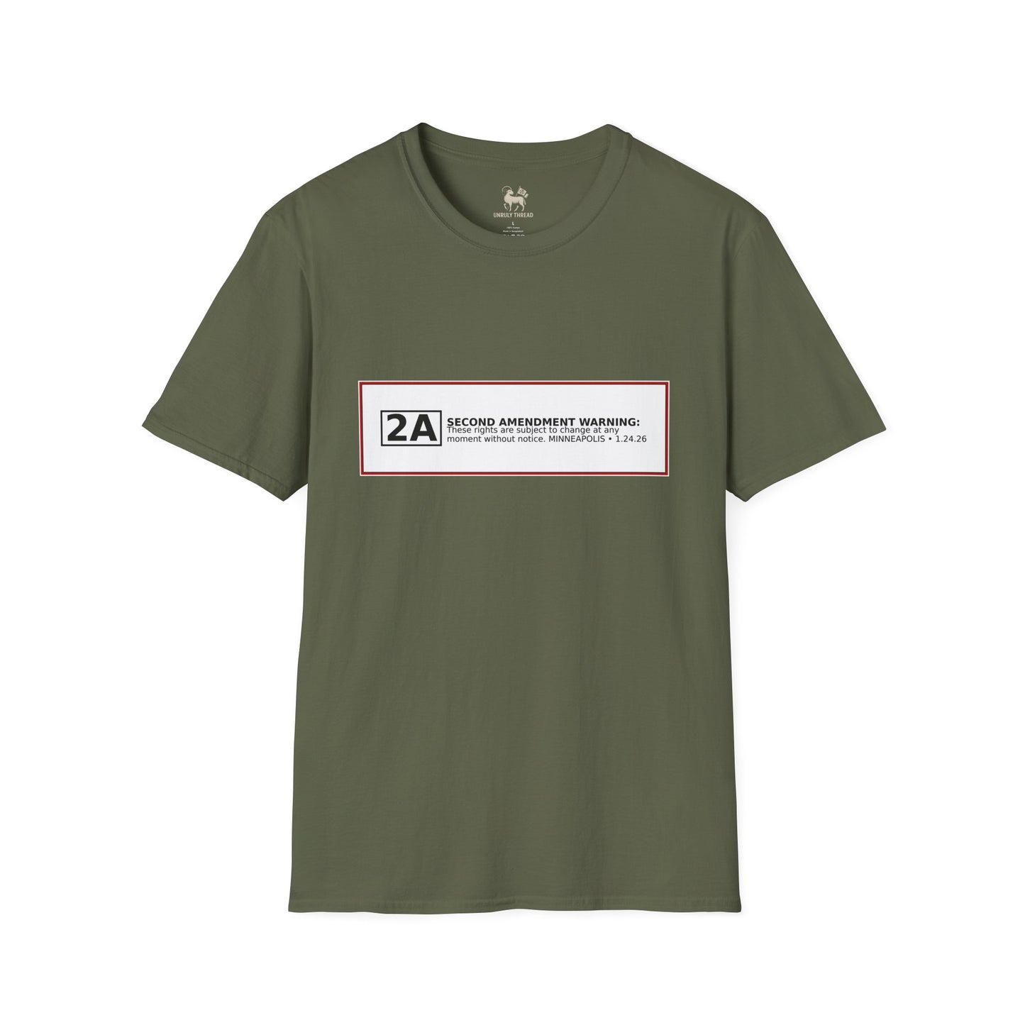 2A* | Second Amendment Warning Label | Minneapolis 1.24.26 | Constitutional Rights Tee