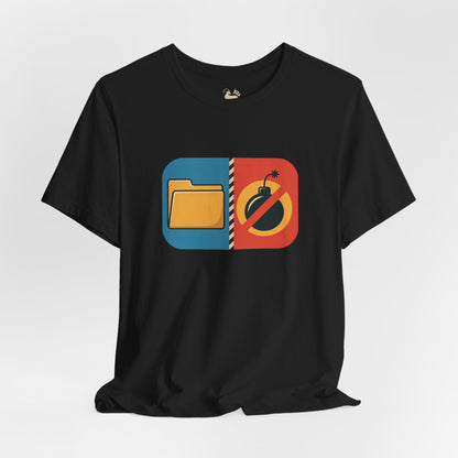 Drop the Files, Not Bombs — Minimal Icon Tee