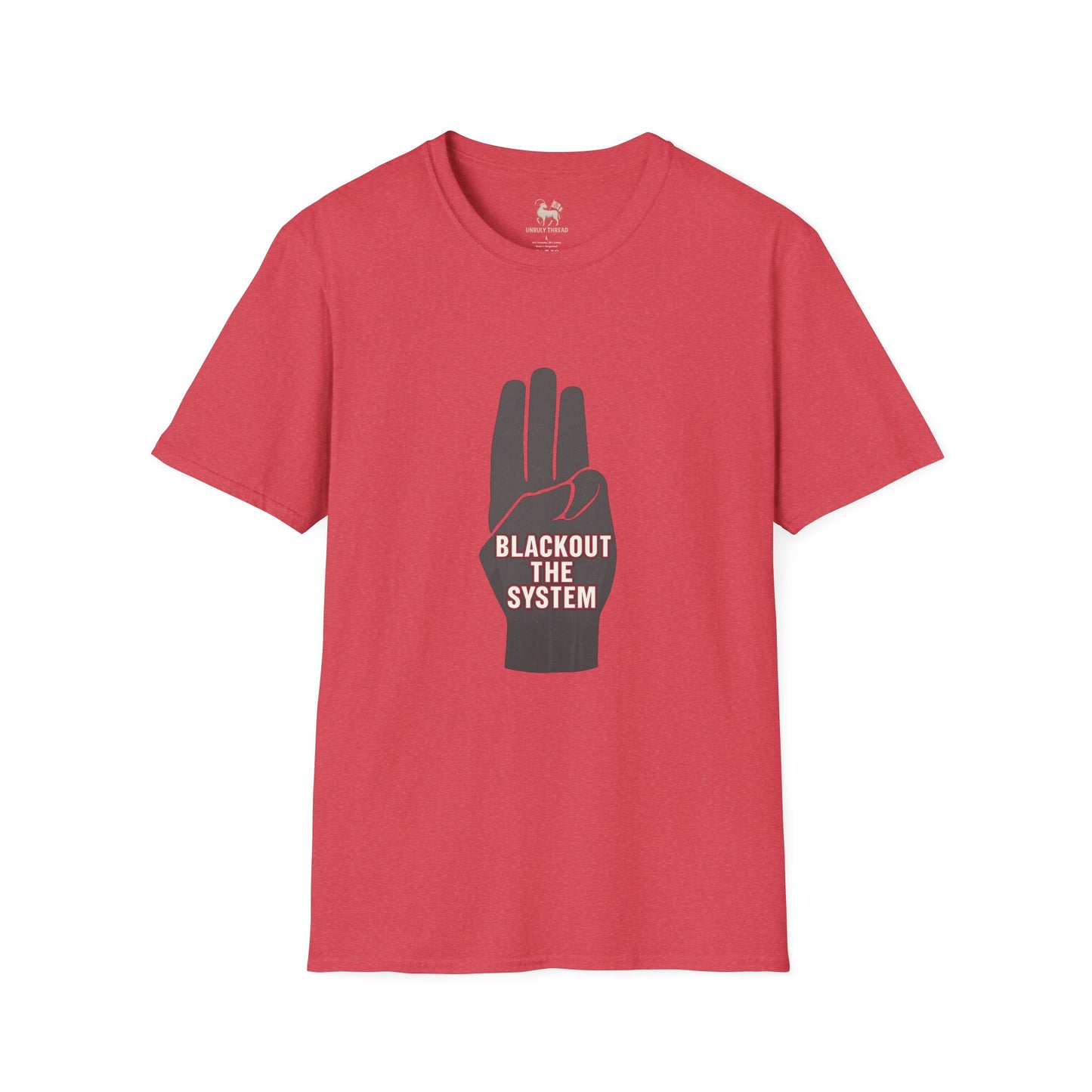 BLACKOUT THE SYSTEM T-Shirt | Activist Apparel by Unruly Thread