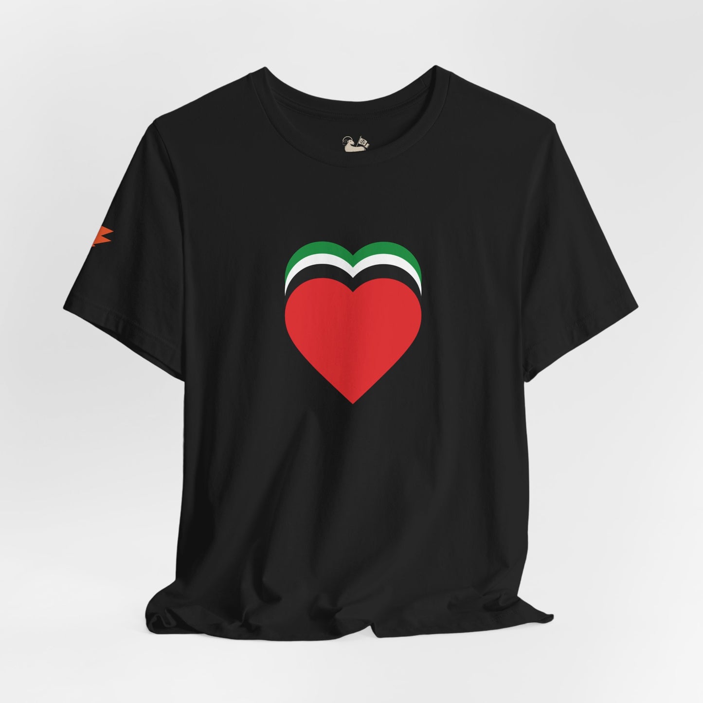 Four Hearts - Palestine | Unisex Jersey Short Sleeve T-Shirt, Thought-Provoking Apparel