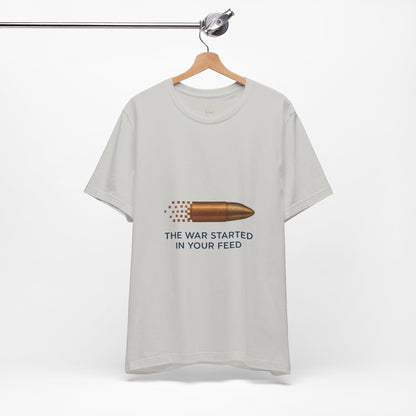 It Started In Your Feed  | Unisex Jersey Short Sleeve T-Shirt, Thought-Provoking Apparel