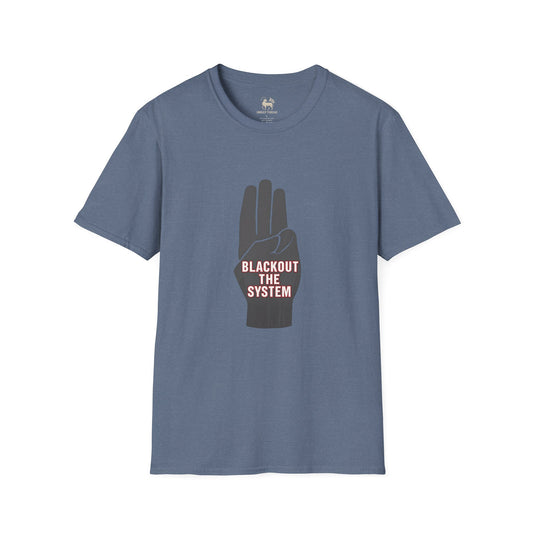 BLACKOUT THE SYSTEM T-Shirt | Activist Apparel by Unruly Thread